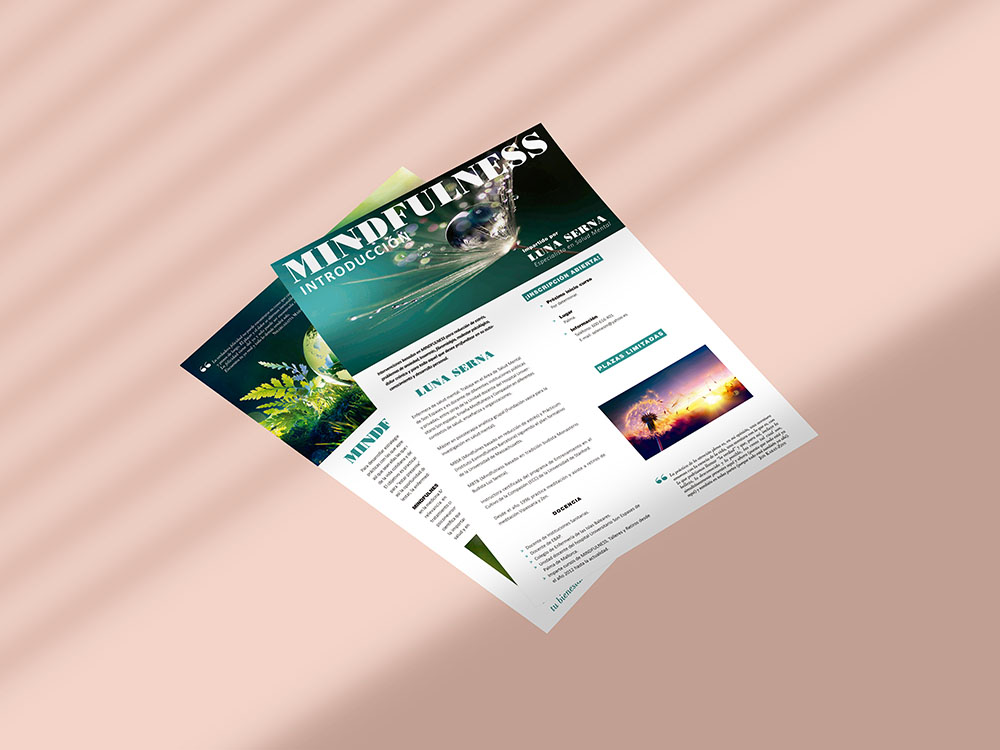 Diseño flyer curso Mindfulness
